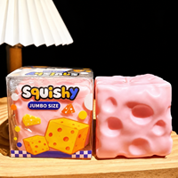 Jouet anti-stress souple en forme de fromage, jouet de décompression de bureau en TPR souple, cadeau pour adolescents et adultes