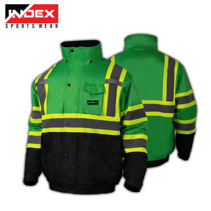 Customizable High Visibility <b>Reflective</b> <b>Safety</b> Jacket Waterproof Hi Vis Road <b>Safety</b> <b>Clothing</b> with Zipper Closure Custom Logo - Product Image 6