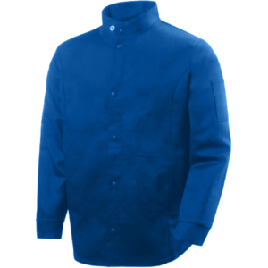 Chaqueta de soldadura de tela de algodón perforada FR Mejor rendimiento Abrasión Calor Chispa Protección corporal resistente Soldadores Logotipo personalizable - Product Image 2