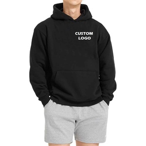 Sweat à capuche décontracté pour homme, de haute qualité, logo personnalisé, uni, lavé, respirant, coupe-vent, écologique, polaire d'automne - Product Image 4