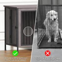 Fabricant de meubles de chenil en bois robuste avec séparateur épais, support de télévision, cage pour chien pour 2 chiens, meubles de maison