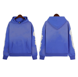 Sweats à capuche délavés à l'acide thermique avec logo personnalisé de haute qualité Basics Sweats à capuche unisexes délavés à l'acide en coton tricoté mélangé meilleure vente pour hommes - Product Image 6
