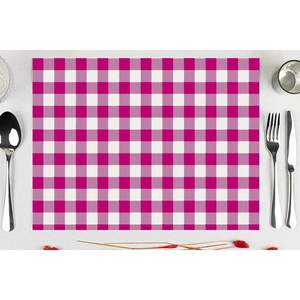Mantel de Papel Profesional con Estampado Vichy Magenta 28x40,5cm 80gsm, 500 Unidades, B2B - Product Image 1