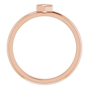 แหวนเพชรทรงหกเหลี่ยมแบบซ้อนได้ Stuller 14KR รุ่น 123363:602P - Product Image 2