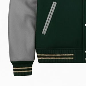 Chaquetas Varsity con Parches Bordados Personalizados para Hombre, Proveedor Directo de Fábrica, Ropa Casual, Chaquetas Varsity con Capucha para Hombre - Product Image 3