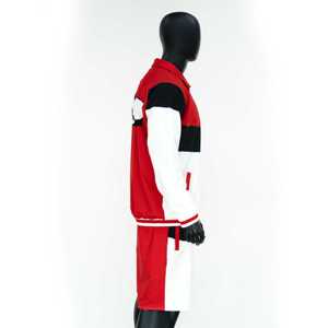 Prince Industry personnalisé polyester nylon polo ensemble 2 pièces short jogging costume pour hommes coupe ample été coupe-vent ensemble court - Product Image 3