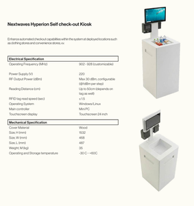 Quiosco de Autopago Nextwaves Hyperion con RFID UHF de 860-960 MHz, Fabricado en Vietnam, Mejora las Capacidades de Pago Automatizado - Product Image 4