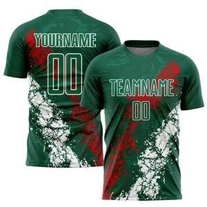 Juego de fútbol de poliéster 100% con nombre gratis, uniforme de fútbol juvenil, conjuntos de camisetas de entrenamiento para niños, servicio OEM con impresión de logotipo - Product Image 4