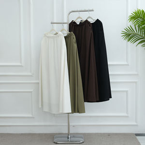 Haut asymétrique é<span class=keywords><strong>l</strong></span>égant en tissu mélangé <span class=keywords><strong>de</strong></span> coton et <span class=keywords><strong>de</strong></span> lin et jupe Maxi ensemble <span class=keywords><strong>de</strong></span> deux pièces <span class=keywords><strong>tenue</strong></span> islamique vêtements modestes vêtements pour femmes - Product Image 3