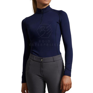 เสื้อขี่ม้าแขนยาวของผู้หญิงผ้าซับเหงื่อสำหรับการแสดงม้า - Product Image 1