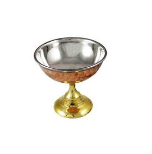 Bol à crème glacée en cuivre Cocktails tasse bol en verre avec support pour Desserts au meilleur échantillon d'emballage - Product Image 6