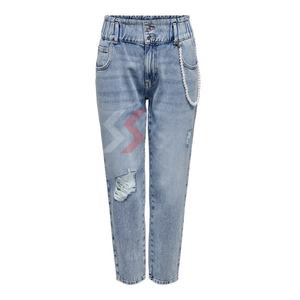 Pearl Design Jean Women's <b>Pants</b> Jeans Denim Fabric Skinny Style Blue Color Leg Zipper Fly <b>Ladies</b> Jeans OEM Serviced 2025 - Product Image 2