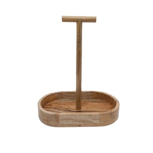 แท่นวางเค้กไม้ทรงกลมแบบเดี่ยวทำจากไม้อุปกรณ์ตกแต่งเค้กจำนวนมากสำหรับงานแต่งงานงานวันเกิดปาร์ตี้ขายส่ง - Product Image 1