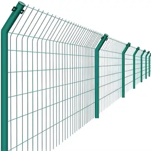 Anti-rust boundary green fencing High zinc 3d bilateral guardrail fence hot sale double wire welded mesh fence