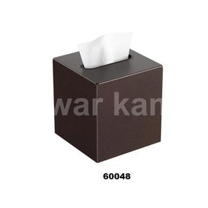 กล่องใส่ทิชชู่เหล็กสีน้ำตาลทรงสี่เหลี่ยมเหมาะสำหรับการตกแต่งห้องน้ำและสำนักงานในบ้าน - Product Image 1