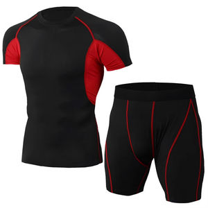 Custom Wholesale <b>Mens</b> Compression Running Gym Set Sport T Shirt & Shorts Quick Dry Fitness Jogging Activewear <b>Rash</b> <b>Guard</b> - Product Image 4