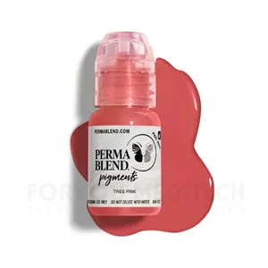 Permanent make up red and pink lips permanent microshading micropigmentation Permablend Tres Pink Pigment 15ml Best quality