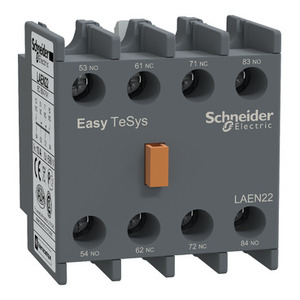 Per SCHNEIDER ELECTRIC LAEN22 EasyPact TVS, Blocco Contatti Ausiliari con Morsetti a Vite e 2 Relè NO + 2 NC - Product Image 1