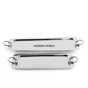 Bandeja de chocolate martillado de metal Bandeja de chocolate hecha a mano de calidad premium Bandeja de chocolate de lujo con forma rectangular - Product Image 5