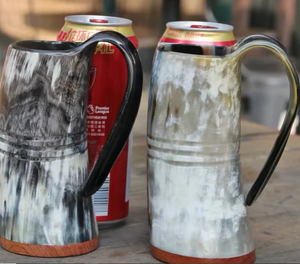8 Corne à boire artisanale avec support Viking Tasses à boire, Cadeau d'anniversaire, Cadeaux de mari, Cadeau de couple, Cadeaux de Noël - Product Image 1