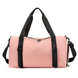 Sac de sport en nylon vert olive, fermeture éclair, bandoulière amovible, unisexe, pour la gym et les voyages, poche intérieure - Product Image 3