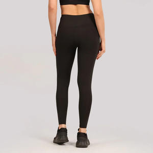 Custom Wholesale Solid Pattern Womens Gym <b>Leggings</b> Heather Solid Color Fitness Tights Stylish Workout Pants - Product Image 2