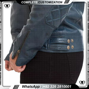 Chaqueta de cuero cortavientos delgada personalizada de alta calidad para hombres, chaqueta de montar, chaqueta de motocicleta para hombres - Product Image 5