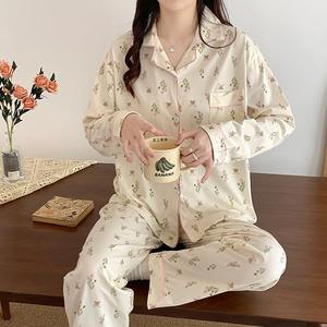 ชุดนอนแขนยาวเนื้อนุ่มสำหรับผู้หญิงใส่อยู่บ้านชุดนอนสำหรับฤดูใบไม้ผลิฤดูหนาว - Product Image 3