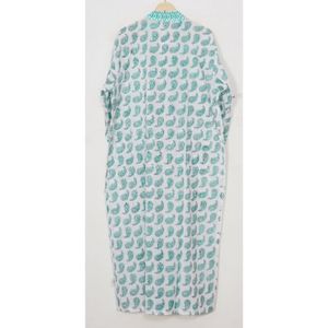 Bloc imprimé tunique robe Kimono vêtements de nuit robe Kimono maternité coton robe demoiselle d'honneur peignoir beau Kimono tissu doux - Product Image 4