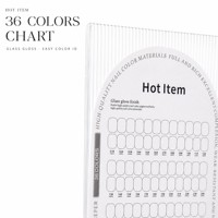 Présentoir transparent en acrylique pour couleurs de vernis à ongles, organisateur de 36 échantillons, finition brillante, support de table pour salon