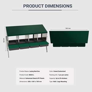 Poulailler en métal rouge MG04-L : <span class=keywords><strong>abri</strong></span> élégant pour <span class=keywords><strong>poules</strong></span> - Product Image 5