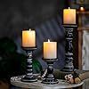 Lot de 3 grands bougeoirs en bois de ferme pour bougies pilier pour la décoration de la maison pour Noël - Product Image 4