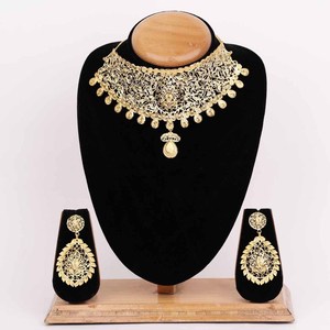 Conjunto de joyería india de lujo religioso ortodoxo, nuevo estilo, Gargantilla llena de oro, collar, cadena de palomitas de maíz, moda, latón, oro, aniversario - Product Image 1