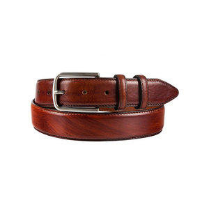 Ceinture décontractée à motif solide en cuir de vache avec serpent en acier et élément à boucle carrée - Product Image 3