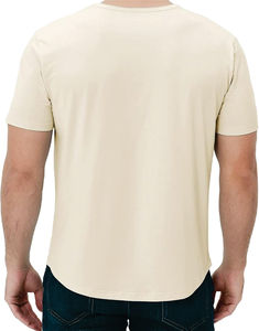 Crew Fitness T-shirt à manches courtes en coton épais pour hommes Logo imprimé numérique élégant Durable à la mode séchage rapide respirant 200g - Product Image 6