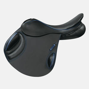 Selle de saut de haute qualité en cuir, siège d'équitation équilibré pour l'entraînement au saut équestre, confort, stabilité et utilisation quotidienne sur le terrain - Product Image 1