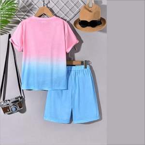 Conjunto Deportivo de Verano para Hombre, Dos Piezas, Transpirable, Camiseta de Manga Corta con Cuello Redondo y Pantalones Cortos a Juego, para Correr y Entrenar - Product Image 2