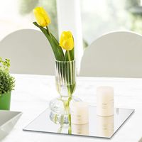 Miroirs carrés de 12 pouces, 1,6 mm, 12 pièces/ensemble, pour bougies, décoration murale, table, centres de table de mariage, décoration de fête et artisanat