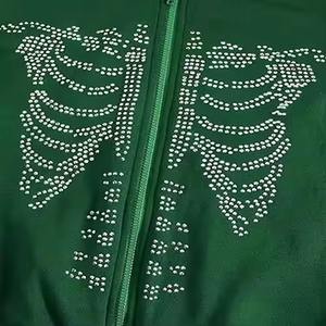 Stylish design Men <b>Rhinestones</b> <b>Hoodies</b> lightweight hot sale anti wrinkle breathable <b>Rhinestones</b> men's <b>hoodies</b> with high quality - Product Image 4