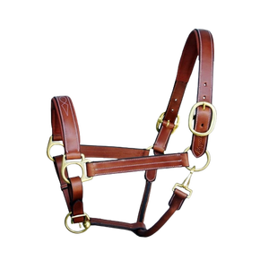 Vente chaude AL RAHMAN TACKS Options de personnalisation de licou de cheval durable en cuir véritable pour l'entraînement de course de chevaux en plein air - Product Image 2