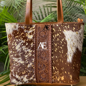 Nuevo Bolso de Mano Tallado a Mano, Bolso Tote de Cuero Auténtico con Piel de Vaca, Bolsos Grandes, Gran Colección de Bolsos de Mujer - Product Image 2