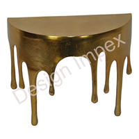 Table d'appoint moderne en aluminium pour le salon Table décorative polyvalente de luxe Table royale galvanisée en or pour la maison