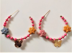 Pendientes de gota de coco en forma de pez dorado hecho a mano, diseño de anzuelo de moda con diamante, joyería de aro de coco pintada a mano - Product Image 3