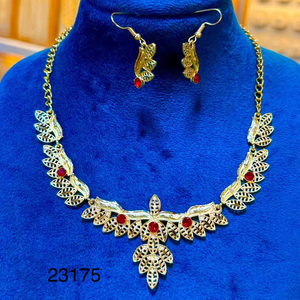 24K Gold Plated Vintage Dubai Fashion Jewelry <b>Set</b> Includes Necklace Earrings <b>Bangles</b> Combs-Copper Material Diamond Germany - Product Image 1