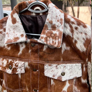 Veste en cuir de vache à poils d'hiver sur mesure |   Cuir véritable en fourrure |   Coupe-vent et chauffant |   Fournisseur en gros - Product Image 3