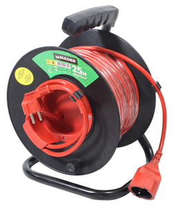 25m. Cavo elettrico estensibile con 1 presa 3x1,5mm. IP20 (Mader 90674) - Product Image 1