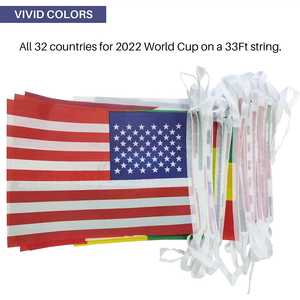 33Ft, 32 Countries Flags 11.8"x7.8", International Bunting Pennant Banner with Vivid Color and <b>String</b>, World Party Decoration - Product Image 5