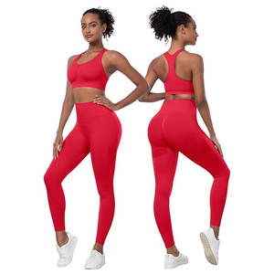 Women's Customizable Yoga Set Sublimation Design Plus Size Short <b>bra</b> <b>and</b> legging set Sleeves Price - Product Image 5