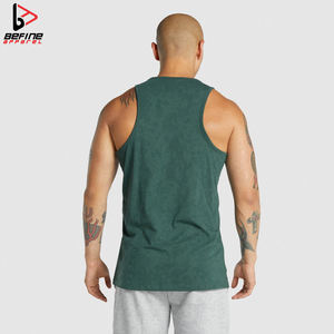 2024 camiseta sin mangas de gimnasio para hombre, cuello redondo profundo, algodón, transpirable, espalda cruzada, estilo deportivo de talla grande - Product Image 4