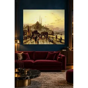 Vista di Fida sulla nuova moschea dal ponte di Galata, stampa su tela - Product Image 3